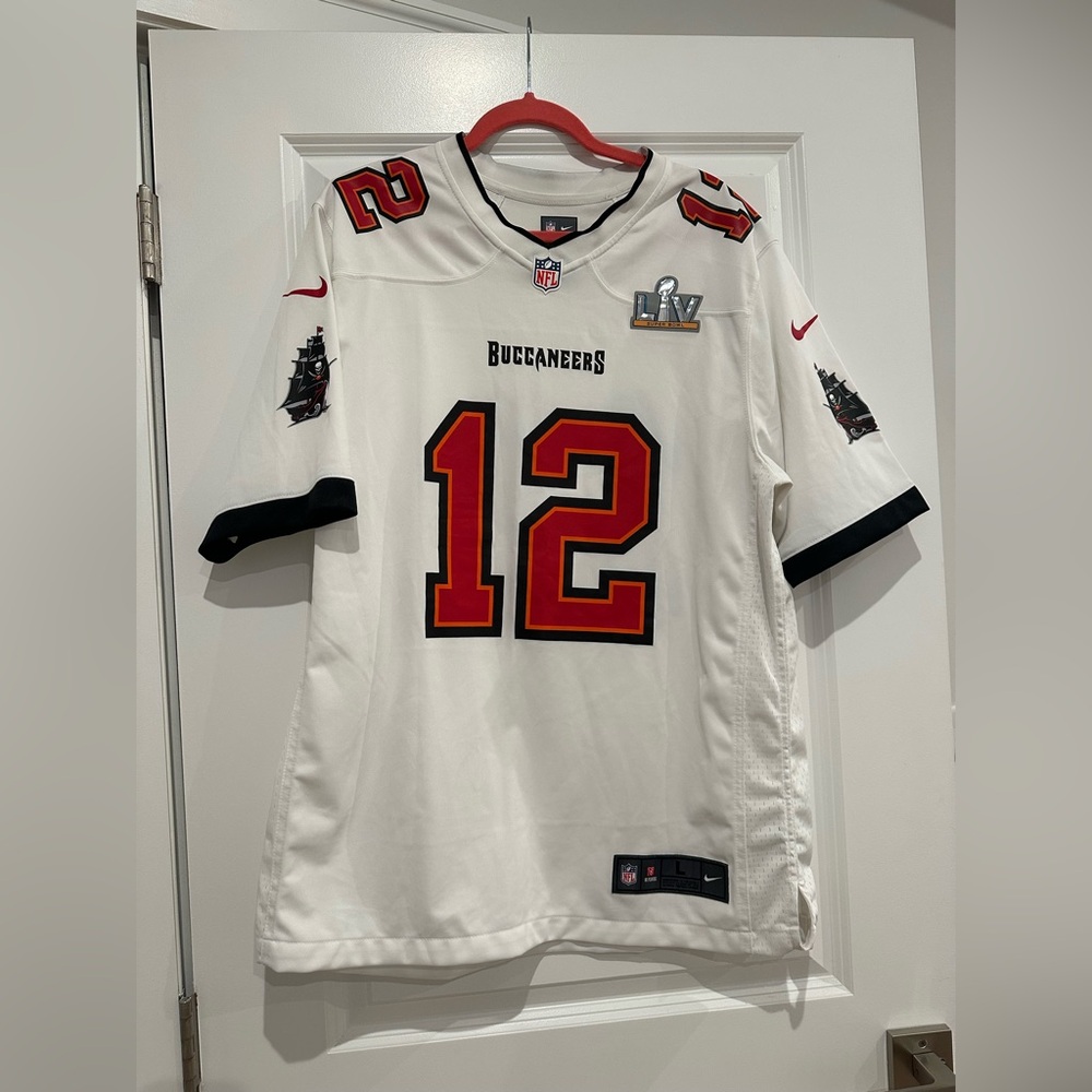 Tampa Bay Buccaneers Brady 12 NFL Jersey Super Bowl edition Large